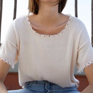 Nation LTD. Lucia Sweater Tee in Blush